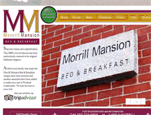 Tablet Screenshot of morrillmansion.com